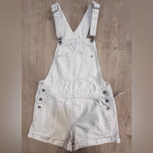 Old Navy White Jean Shorts Overalls